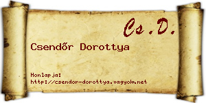 Csendőr Dorottya névjegykártya